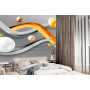Фотообои 3D волны на сером фоне