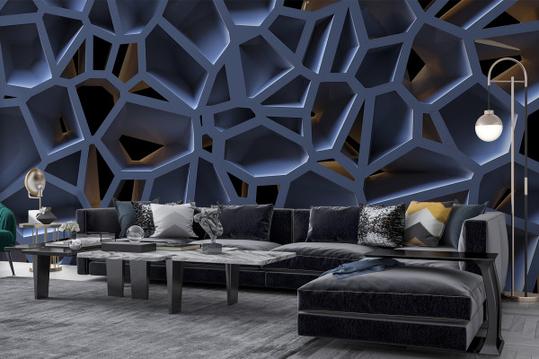 Фотошпалери 3D абстрактна з комірок