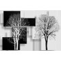 Фотообои 3D деревья и квадраты чорно белые