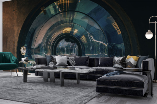 Фотообои 3D тунель в море
