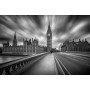 Фотошпалери чорно білий дизайн з видом Лондона.