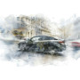 Фотошпалери абстрактний дизайн авто на вулиці.