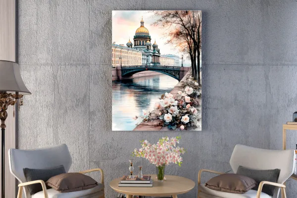 Картина Квіти біля набережної