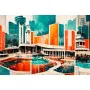 Картина Яскрава абстракція міста