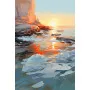 Картина Скелястий берег у променях заходу сонця