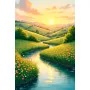 Картина Річка серед лугів