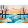 Картина Зимовий ранок над річкою
