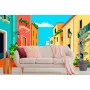 Фотошпалери 3D фреска вулиці, що веде до моря