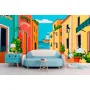 Фотошпалери 3D фреска вулиці, що веде до моря