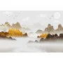 Фотошпалери 3D фреска абстракція гір у серпанку
