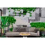 Фотошпалери 3D стіна з прямокутників із зеленню
