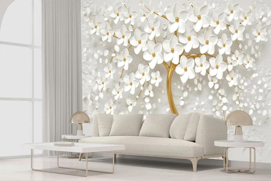 Фотошпалери 3D Квітуче дерево