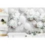 Фотошпалери 3D білий троянди з кулями