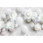 Фотошпалери 3D білий троянди з кулями
