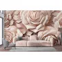 Фотошпалери 3D елегантний квітковий рельєф із троянд