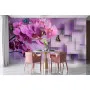 Фотошпалери 3D орхідеї з метеликами