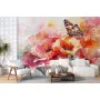 Фотошпалери маки, метелик, акварель.