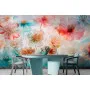 Фотошпалери мрійливі шпалери з тривимірними напівпрозорими квітами пастельних відтінків.