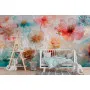 Фотошпалери мрійливі шпалери з тривимірними напівпрозорими квітами пастельних відтінків.