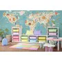 Фотошпалери карта світу для дитячої кімнати.