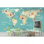 Фотошпалери карта світу для дитячої кімнати.