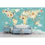 Фотошпалери карта світу для дитячої кімнати.