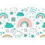Фотошпалери дитячі патерн веселка і хмари.