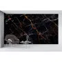 Фотошпалери розкішний чорний мармур з золотими і білими візерунками