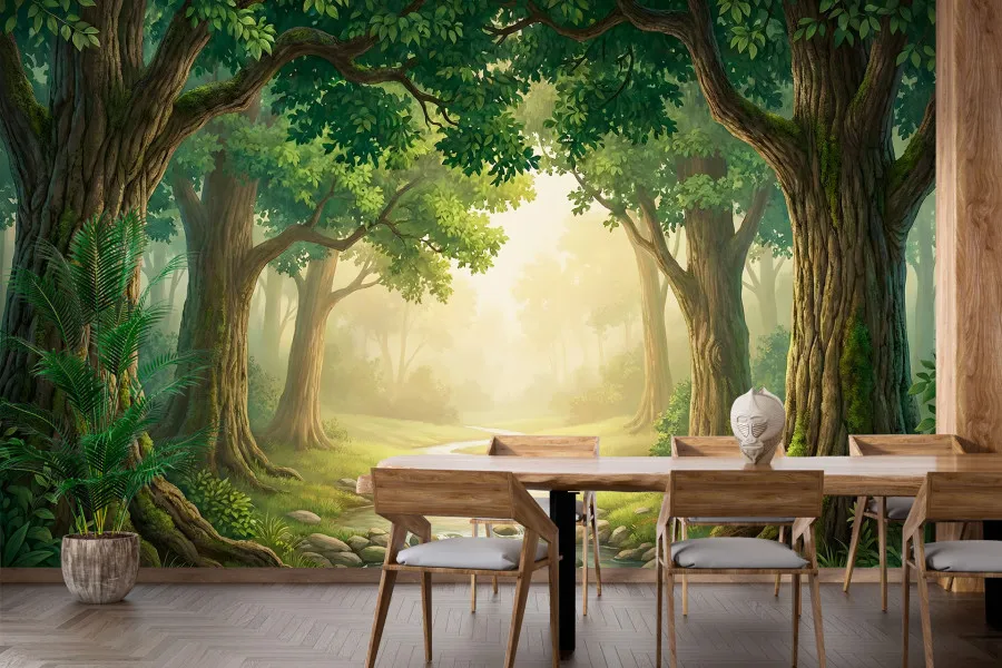 Фотошпалери густе листя