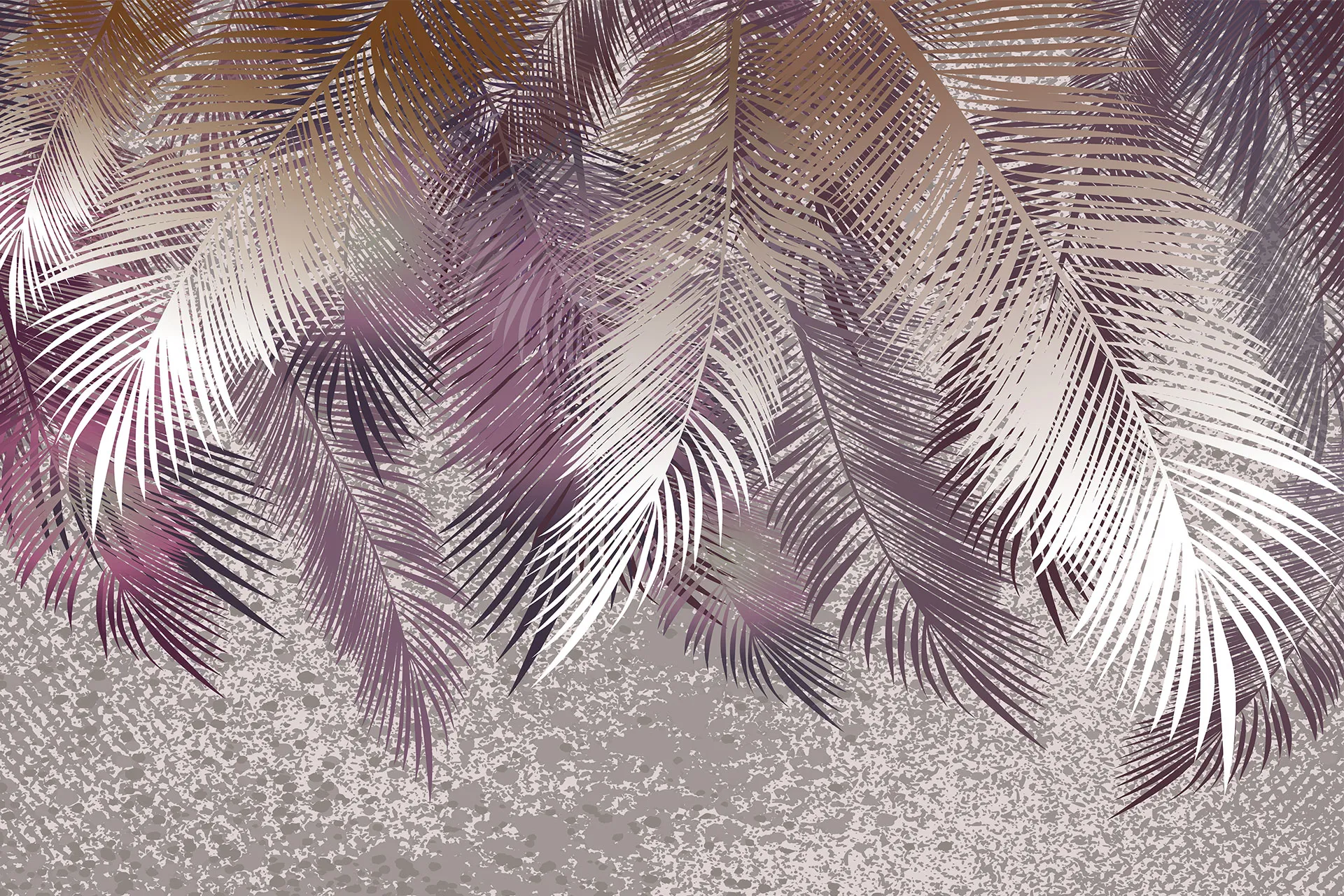 Фотошпалери пальмове листя в рожевому тоні.