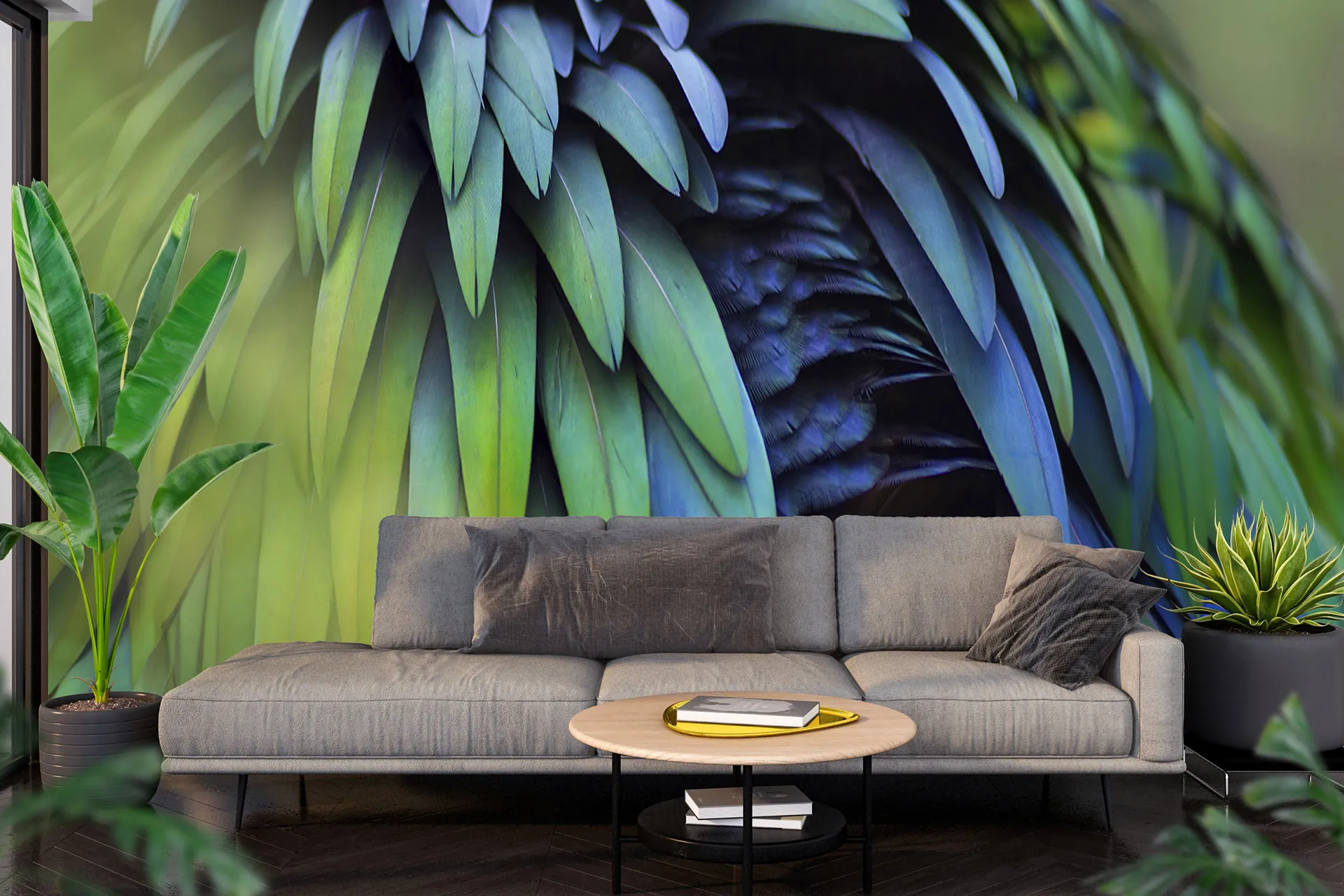 Фотошпалери різнокольорове листя.