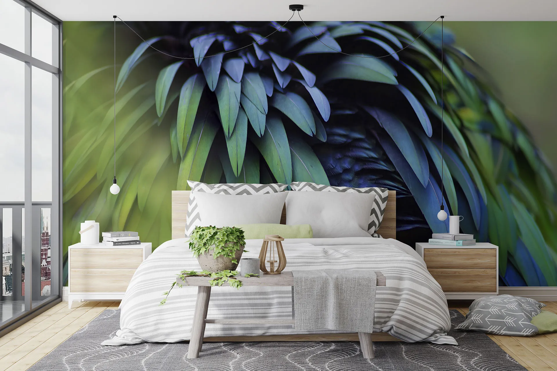 Фотошпалери різнокольорове листя.