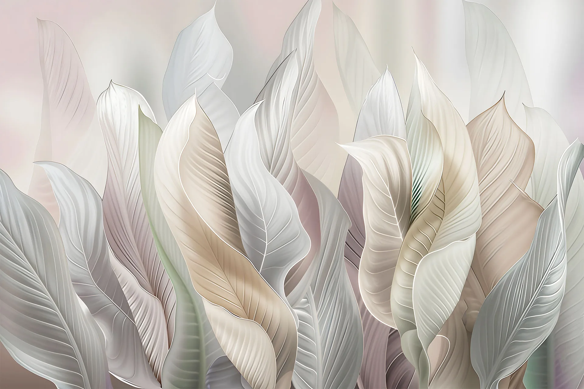 Фотошпалери перламутрове листя