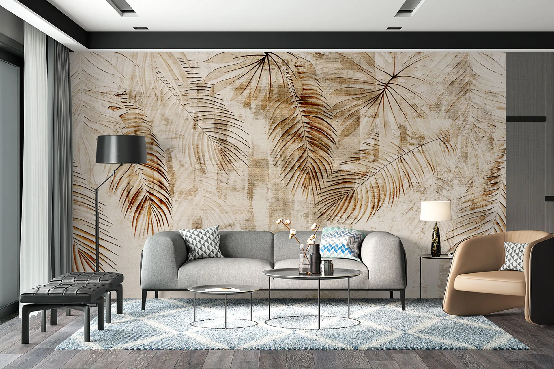 Фотошпалери текстурне листя