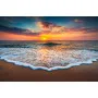 Фотошпалери морське захід сонця на пляжі