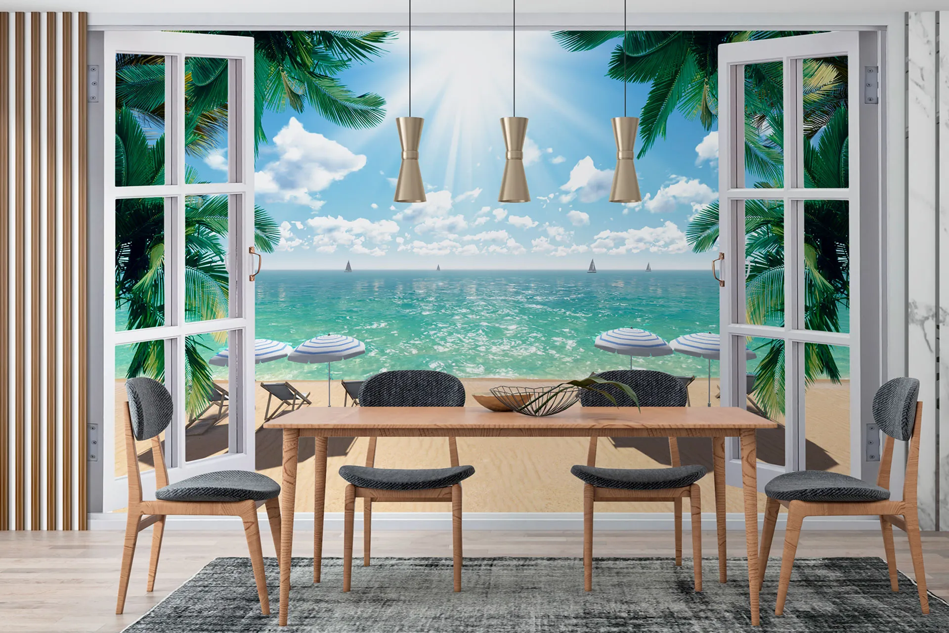 Фотошпалери вид на пляж