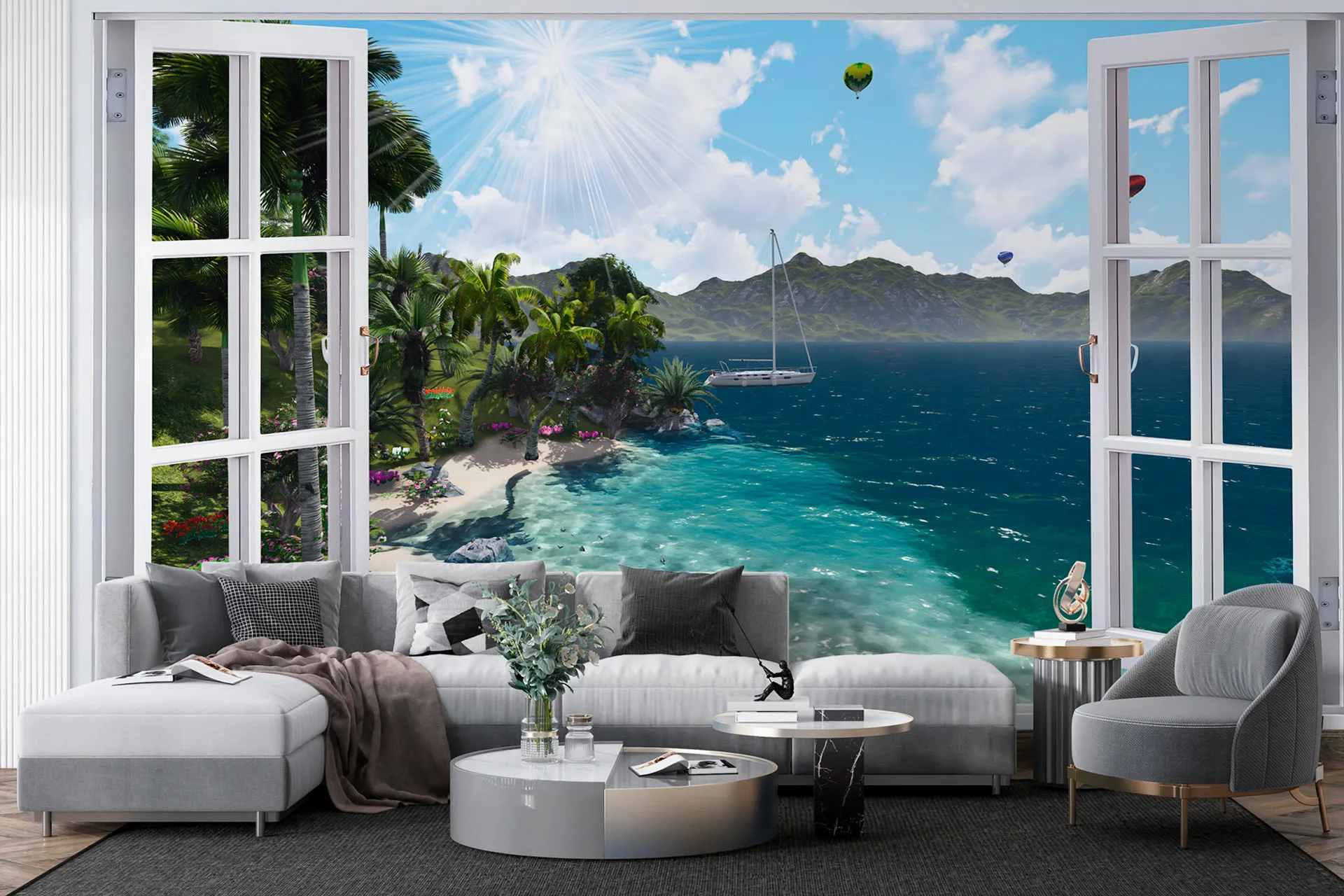 Фотошпалери вид на морське узбережжя