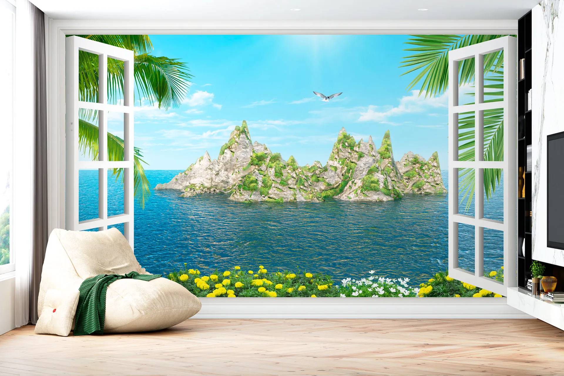 Фотошпалери вид на острів