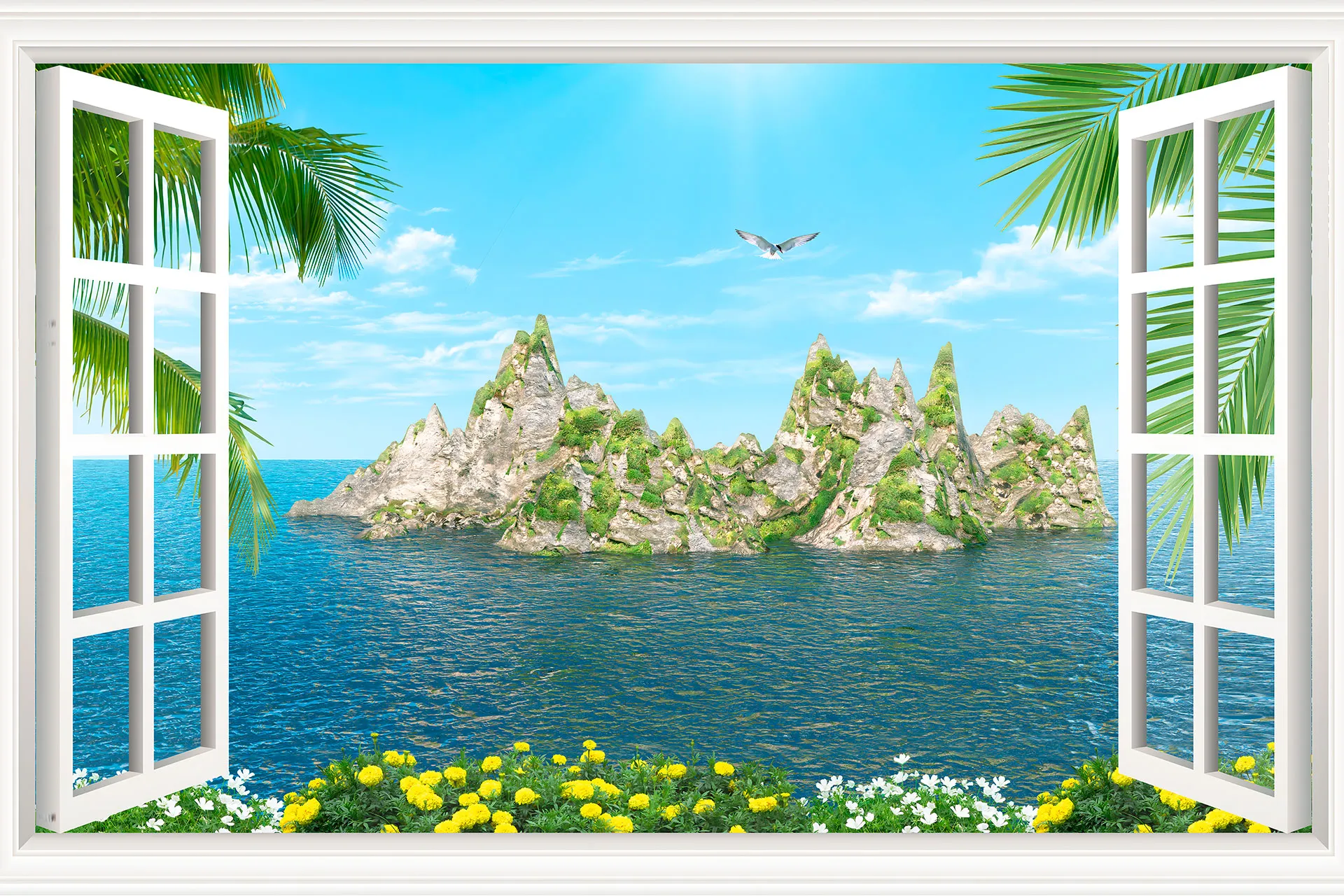 Фотошпалери вид на острів