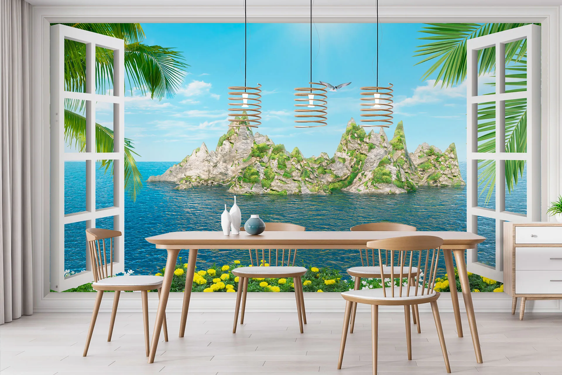 Фотошпалери вид на острів