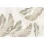 Фотошпалери пір'я в бежевих тонах.