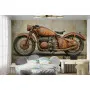 Фотошпалери старий мотоцикл на тлі стіни
