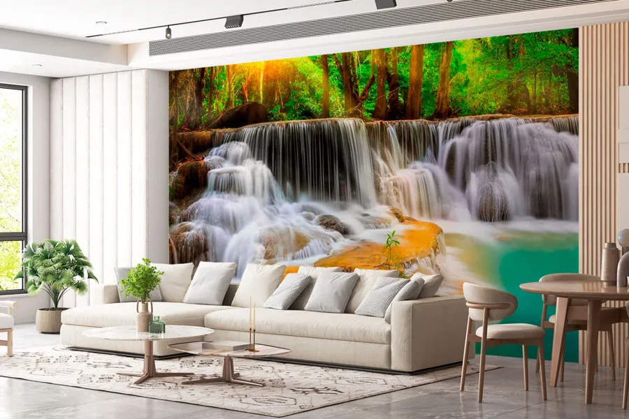 Фотошпалери яскравий водоспад