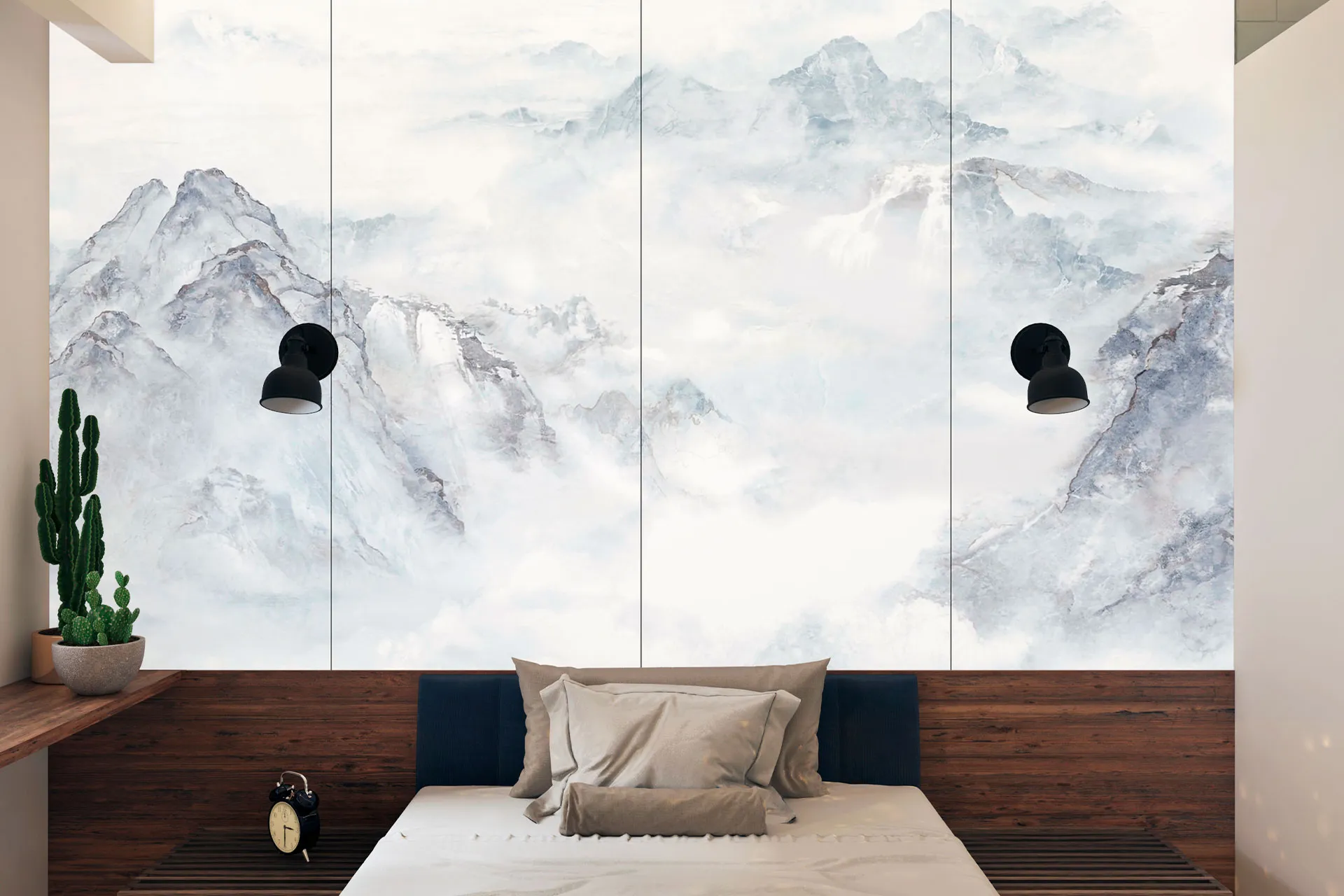 Фотошпалери фреска вид на гірський хребет з висоти.