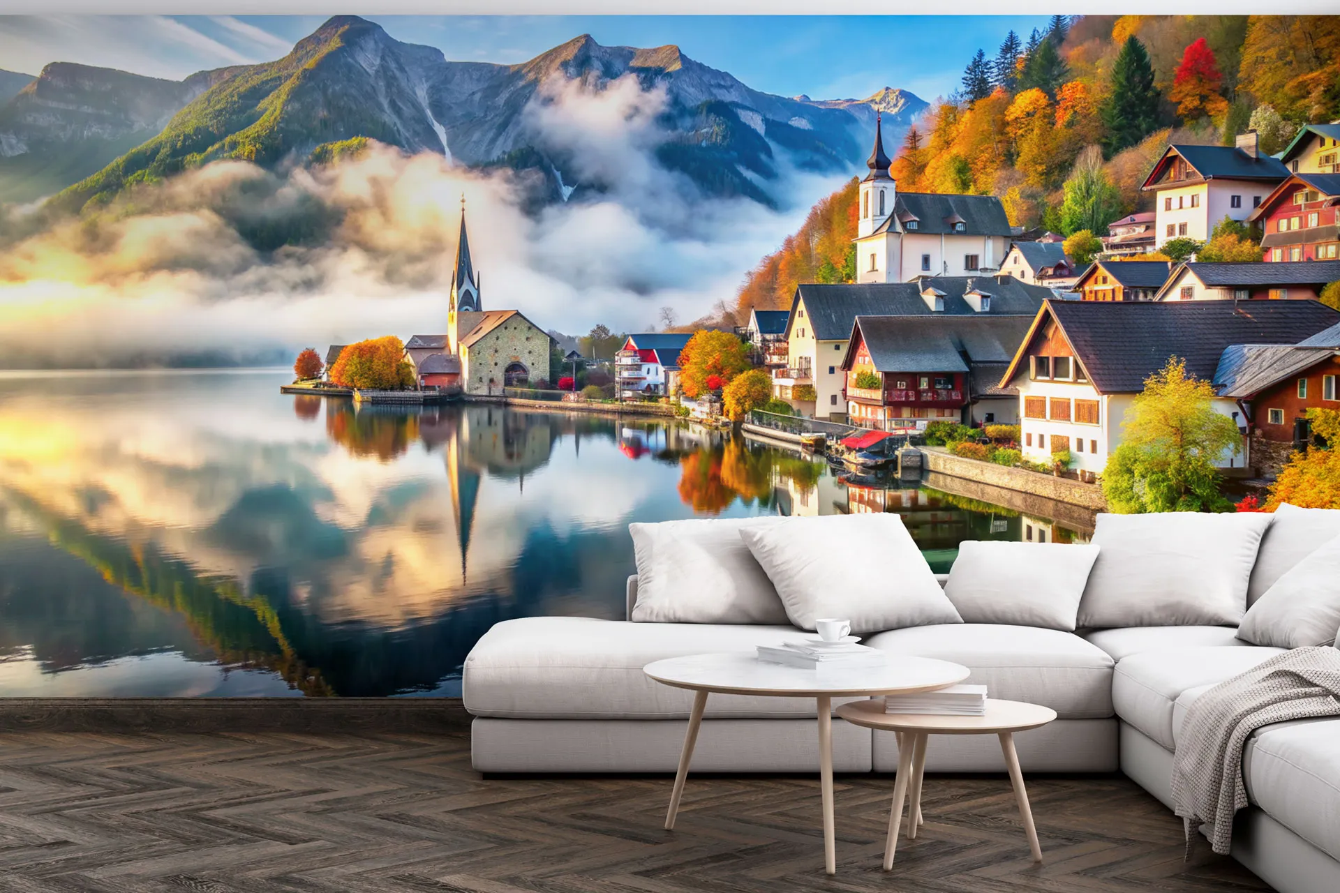 Фотошпалери гірське містечко