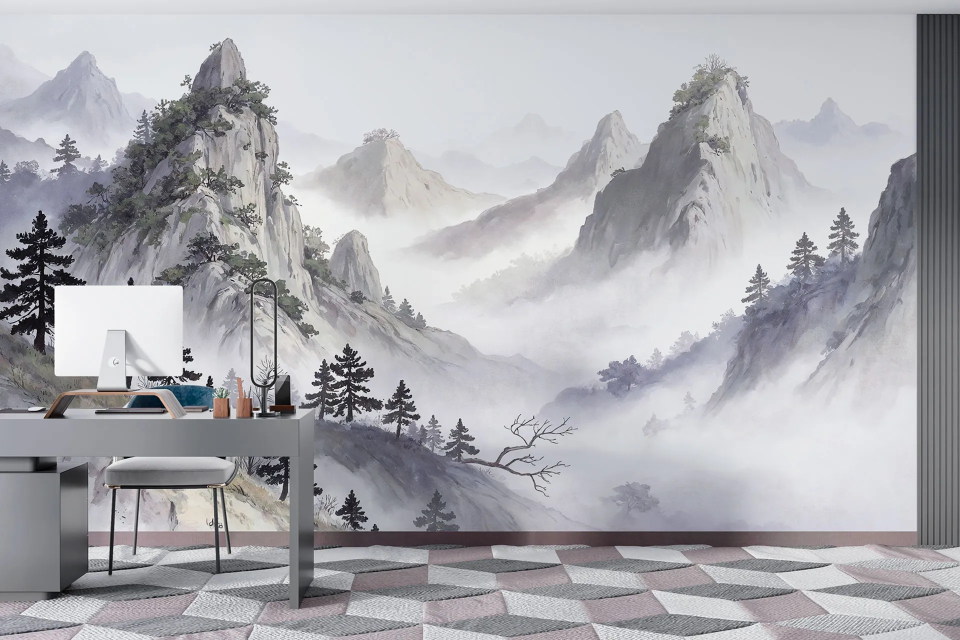 Фотошпалери боку звернено гори