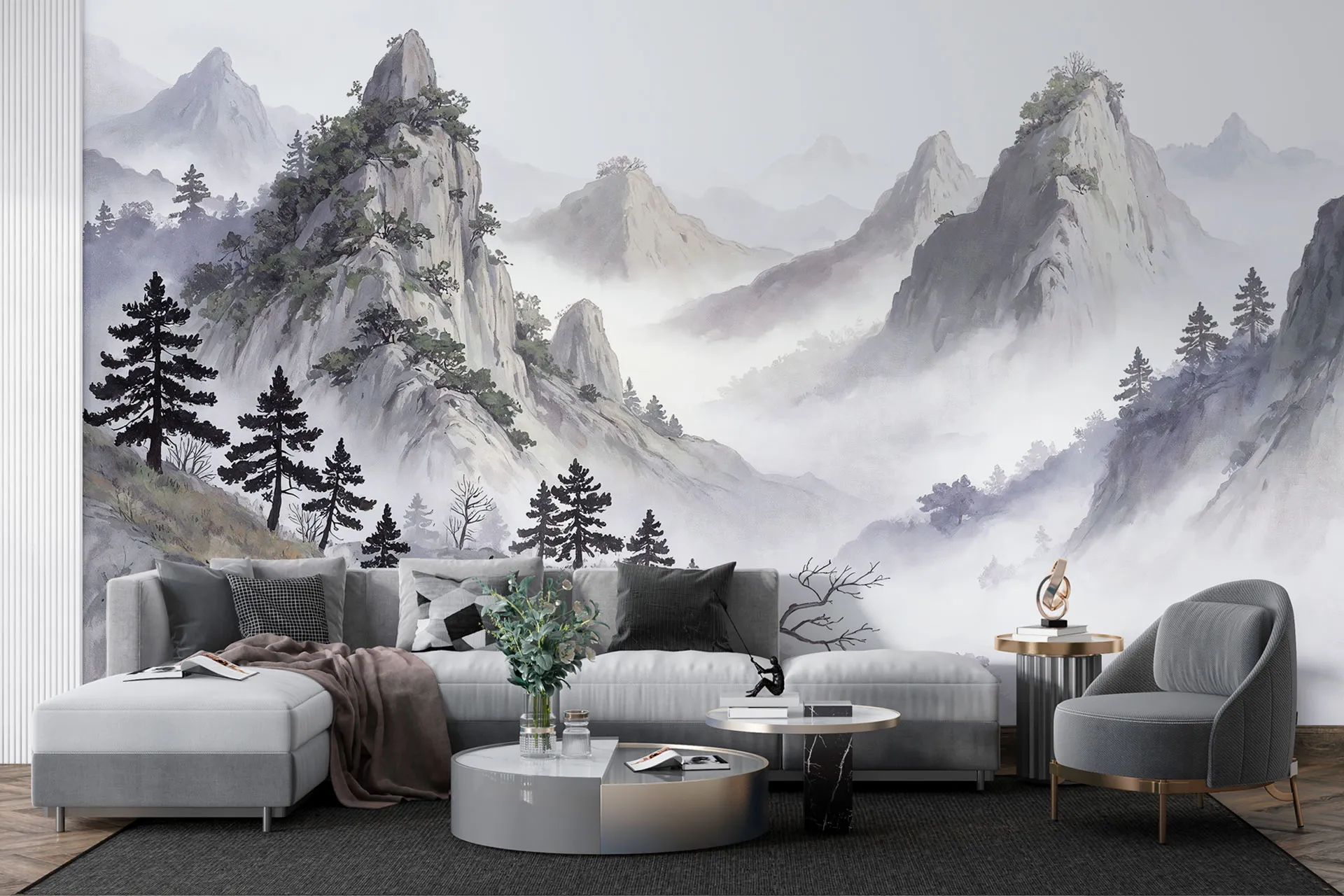 Фотошпалери боку звернено гори