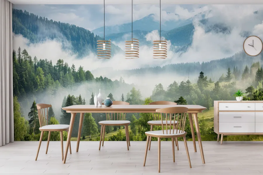 Фотошпалери туман у горах