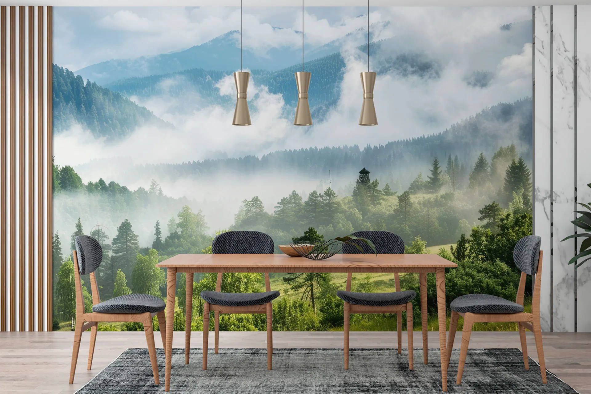 Фотошпалери туман у горах