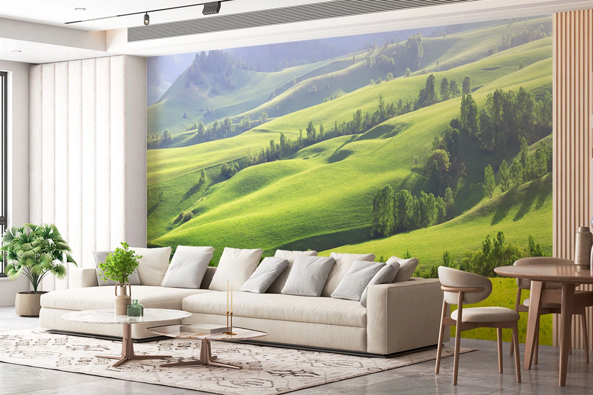 Фотошпалери панорама гірської долини